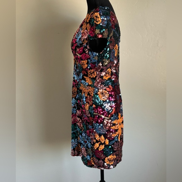Dress the Population Vibrant Sequin Mini Dress Size Large sequins elegant party - Picture 3 of 10